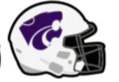 Kansas State Wildcat Football Helmet Focal Bead